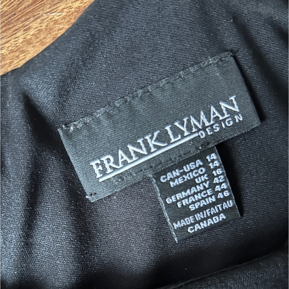 Frank Lyman Design classic black dress - size 14 - Picture 7 of 7